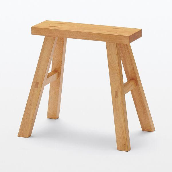 LOHACO - 無印良品 木製ベンチ 小 ラバーウッド材 48.5×30×44cm 良品計画