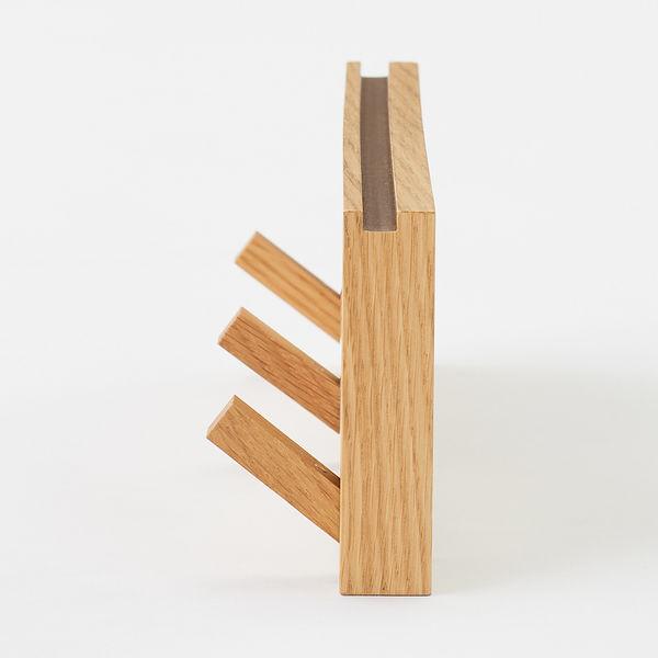 LOHACO - 無印良品 壁に付けられる家具3連ハンガー オーク材突板 44cm
