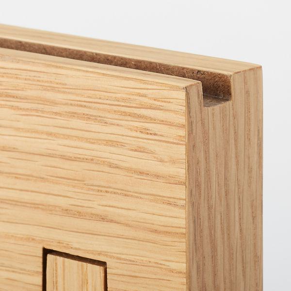 LOHACO - 無印良品 壁に付けられる家具3連ハンガー オーク材突板 44cm