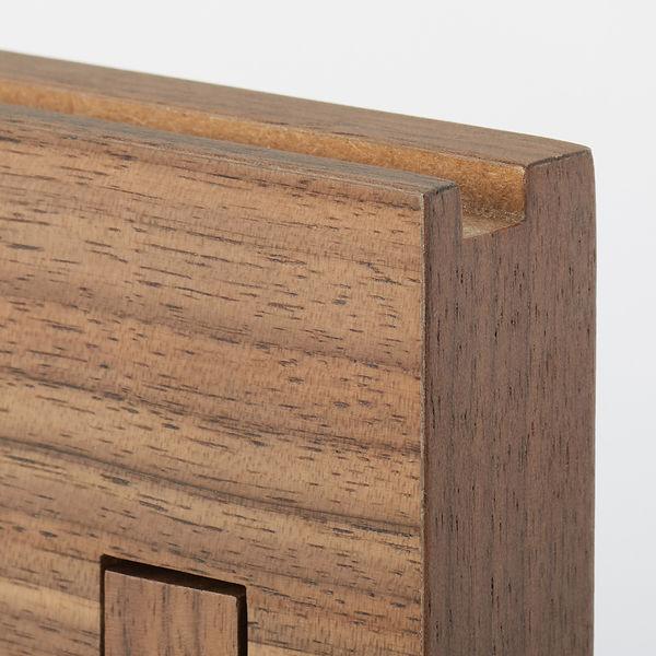 LOHACO - 無印良品 壁に付けられる家具3連ハンガー ウォールナット材