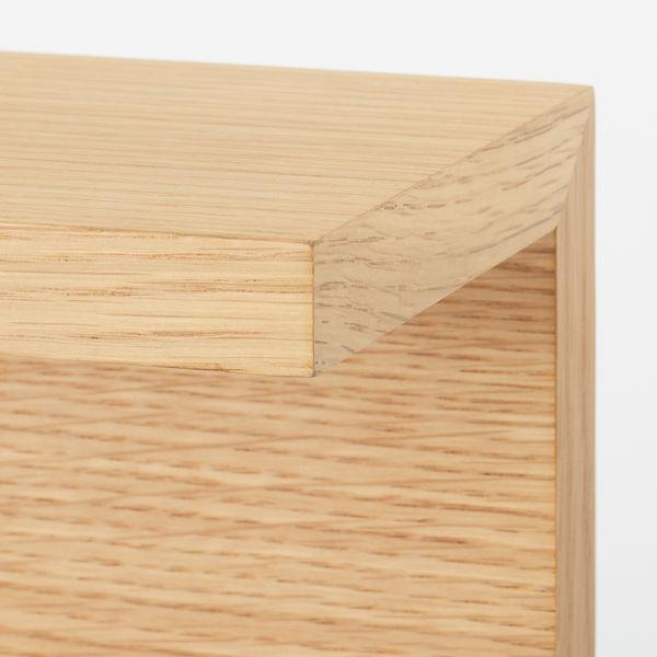 LOHACO - 無印良品 壁に付けられる家具棚 オーク材突板 88cm 良品計画