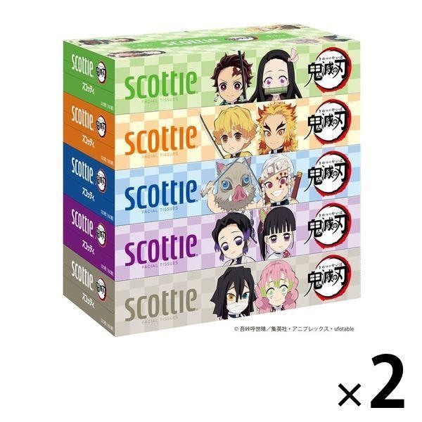 LOHACO - ティッシュペーパー 160組（5箱）スコッティティシュー 鬼滅