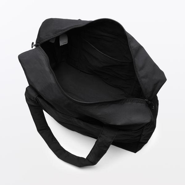 LOHACO - 無印良品 再生ナイロンたためるボストンバッグ 黒 18L 約