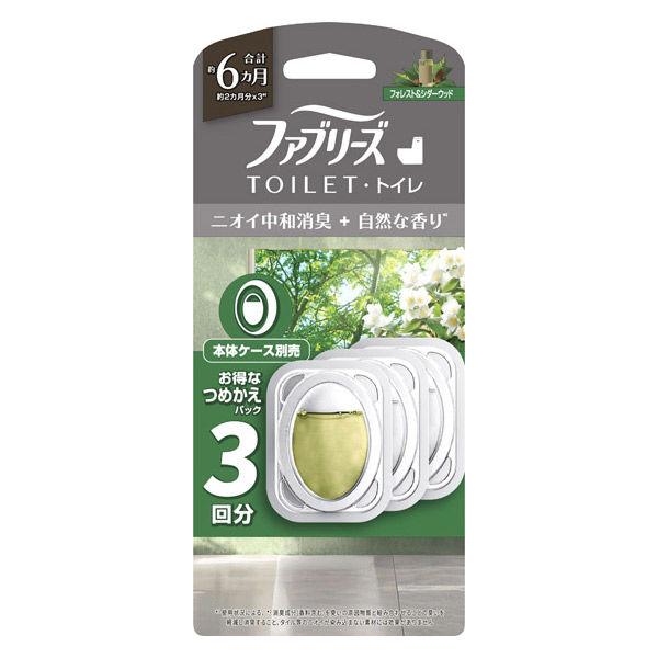ファブリーズ トイレ用消臭・芳香剤 +自然の香り フォレスト＆シダーウッドの香り お得な詰め替えパック 6.3mLx3個