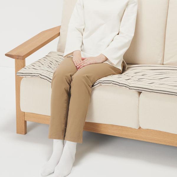LOHACO - 無印良品 綿洗いざらしシートクッション ロングタイプ 50