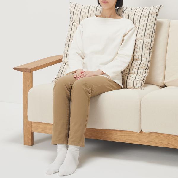 LOHACO - 無印良品 綿洗いざらし大判クッション 75×75cm 生成