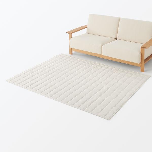 LOHACO - 無印良品 ひんやり綿 キルティングラグ 140×195cm