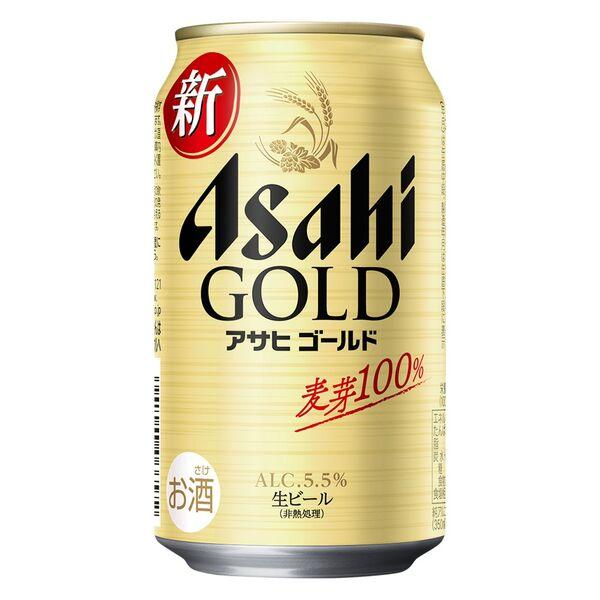 LOHACO - ビール アサヒゴールド 麦芽100％ 生ビール 缶 350ml 6本