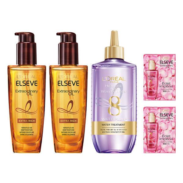 【セール】ロレアルパリ エルセーヴエクストラリッチフィニッシュ2個＋ウォータートリートメント+オイルサシェ2個　福袋