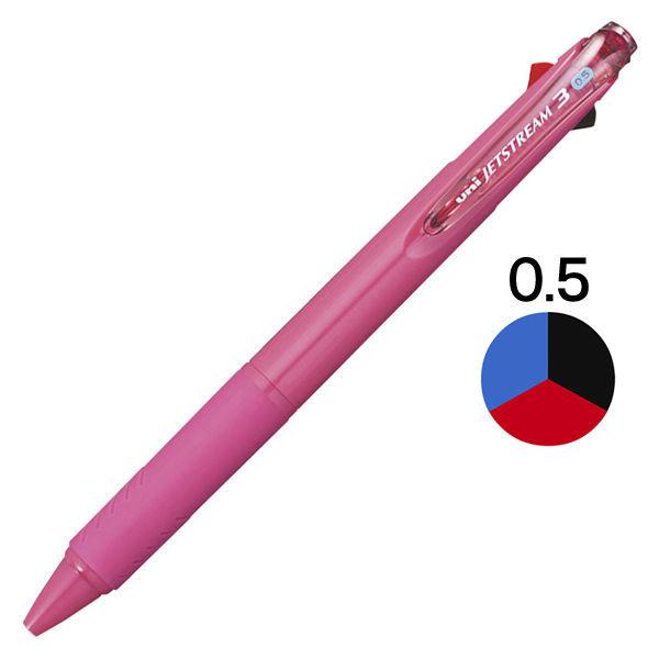 LOHACO - ジェットストリーム 3色ボールペン 0.5mm 油性 ローズピンク