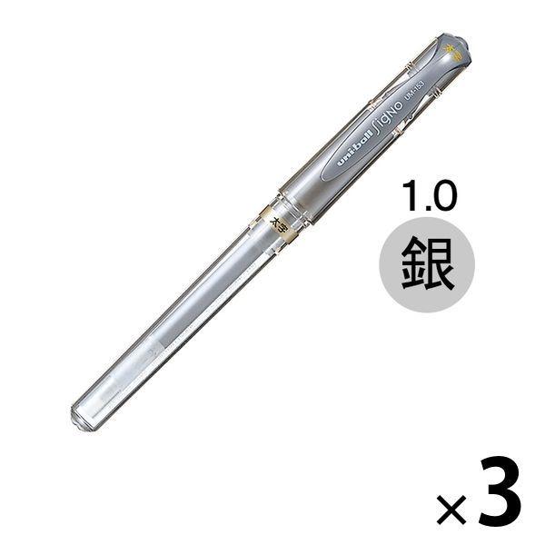 ユニボール　シグノ　太字　１．０ｍｍ　銀 LOHACO - ゲルインクボールペン ユニボールシグノ 太字 1.0ミリ