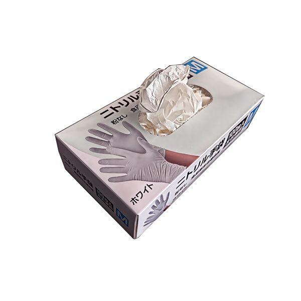 N420 ニトリル手袋 粉無 WHITE (S) 1箱（3000枚入） LOHACO - ニトリル手袋 薄手(3.5g) 白 粉なし M 100枚入 1箱