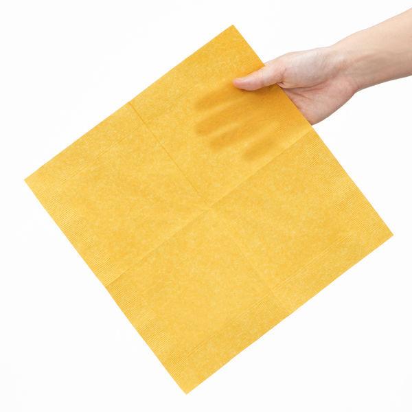カラーナプキン 4つ折り 2PLY イエロー 1袋（50枚入） 溝端紙工印刷 