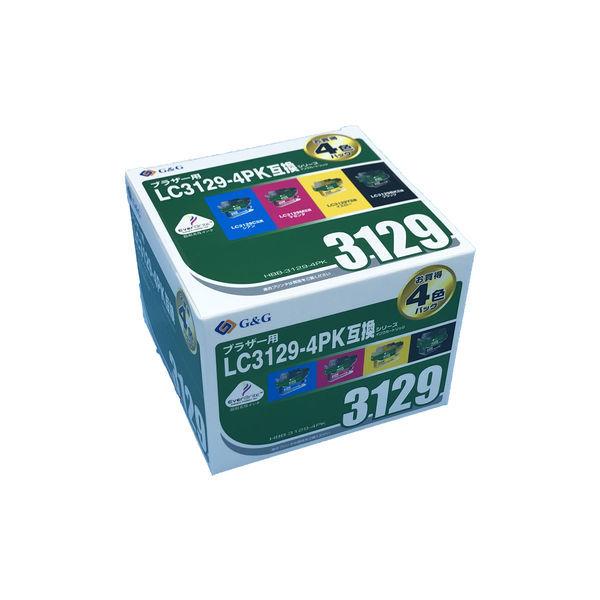 ブラザー用 G＆G 互換インク HBB-3129-4PK（LC3129-4PK互換） 1パック（4色入）