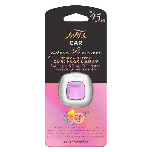 ファブリーズ クルマ用 イージークリップ プール ファム スイートピー グレープフルーツの香り 車 消臭剤 G 2 2ml 高級品市場 P 芳香剤