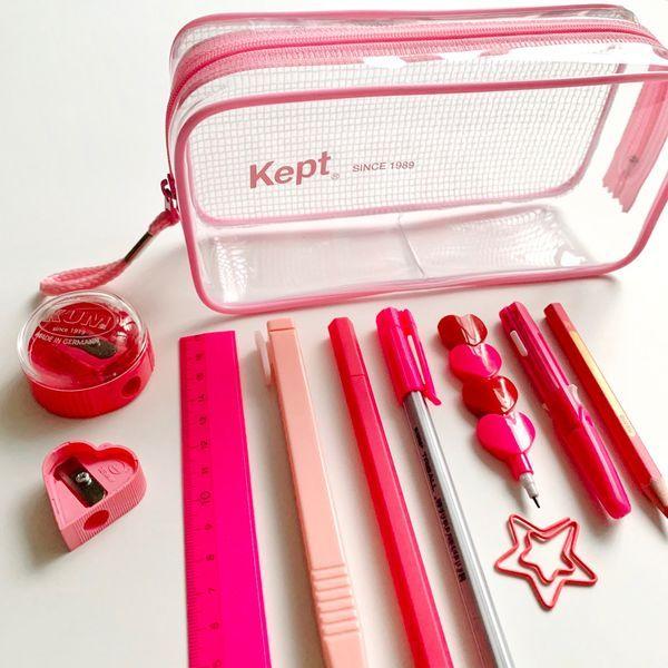 LOHACO - Kept クリアペンポーチ ホワイト 白 筆箱 KPF902W レイメイ藤井