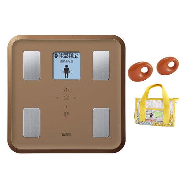 タニタ 体重 体組成計 ブラウン グラフ表示 顔イラストや応援機能 BC810BR＋リングダンベル 0.5kg オレンジ