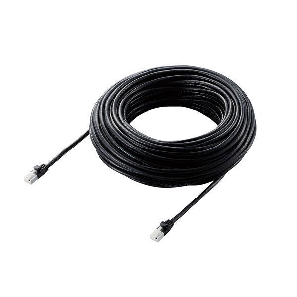 LOHACO - LANケーブル 30m cat6 爪折れ防止 ギガビット より線 黒 LD