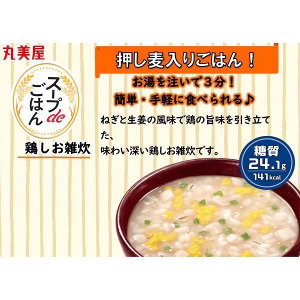 LOHACO - 丸美屋 スープdeごはん 鶏しお雑炊（押し麦ごはん付き） 70.3g