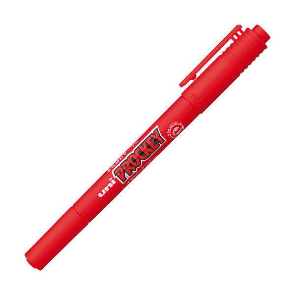 LOHACO - プロッキー 水性サインペン 細・極細ツイン 赤 10本 三菱鉛筆