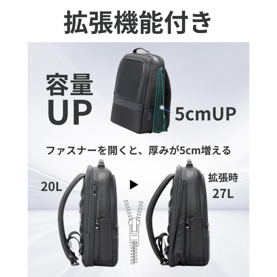 ビジネスリュック メンズ 拡張 出張 通勤 通勤リュック 仕事 PC