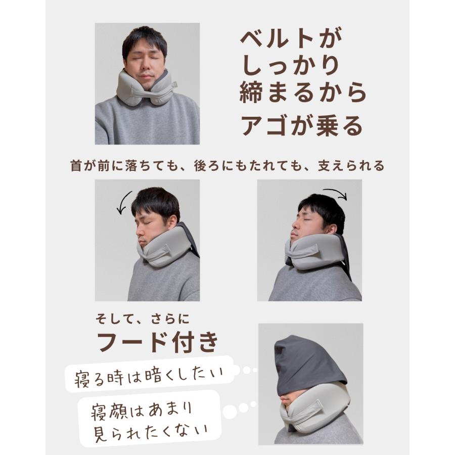 ネックピロー 飛行機 旅行用 トラベル 機内 旅行 海外旅行 フード付き