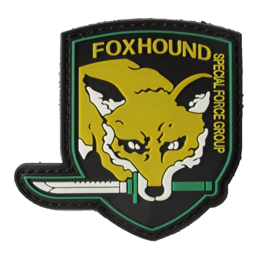 PVCベルクロワッペン メタルギアソリッド Fox Hound 盾形 黒黄 パッチ｜h-p
