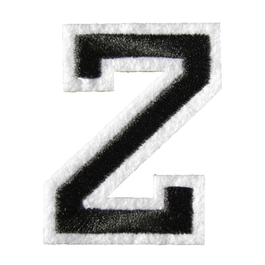 アイロンワッペン アルファベット Z 黒 : オナモミズハウス - 通販