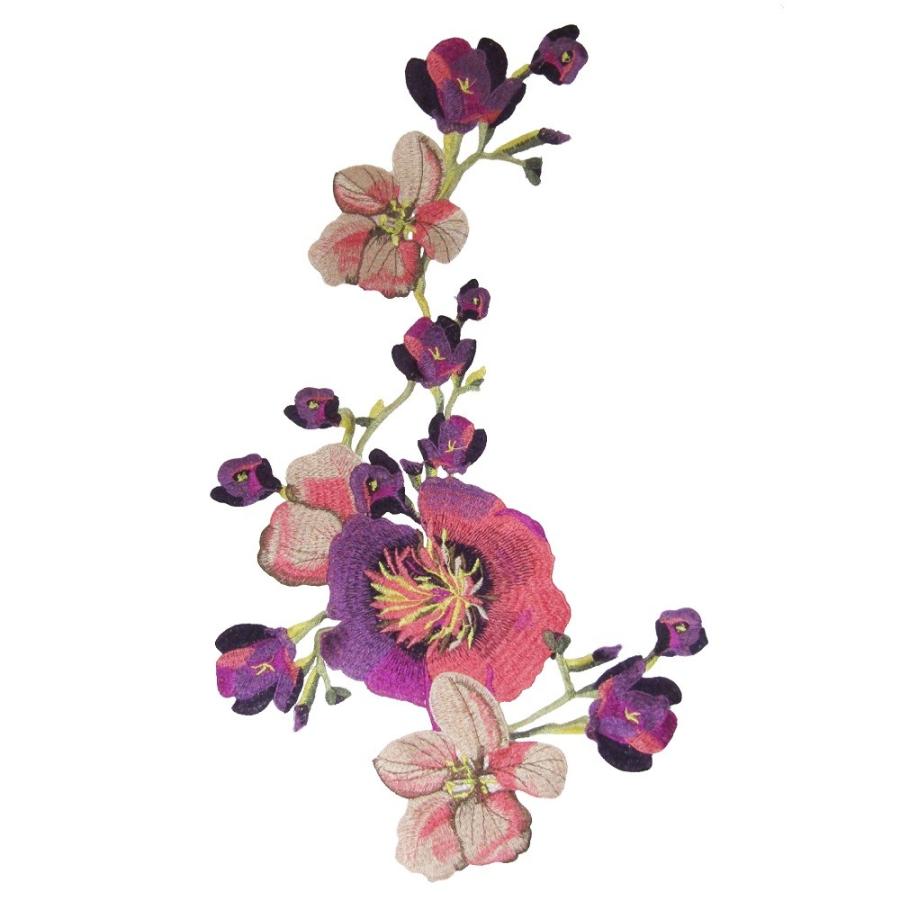 ワッペン 花 刺繍 2 紫 オナモミズハウス 通販 Yahoo ショッピング