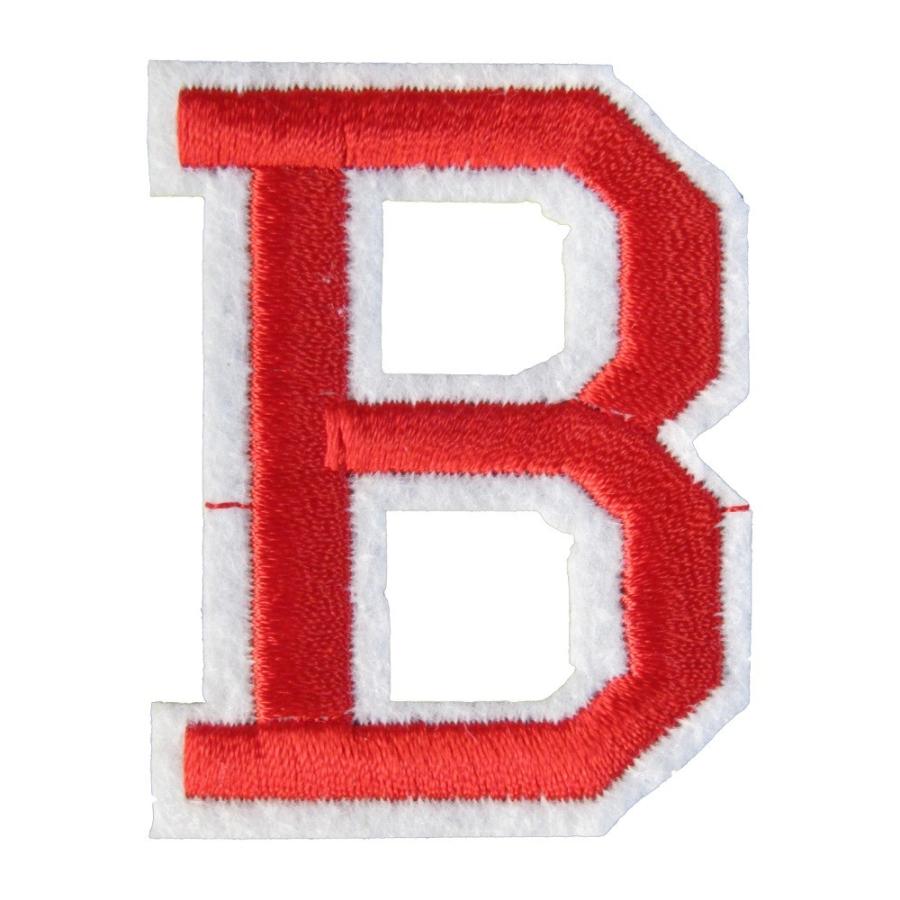 アイロンワッペン アルファベット B 赤 : オナモミズハウス - 通販