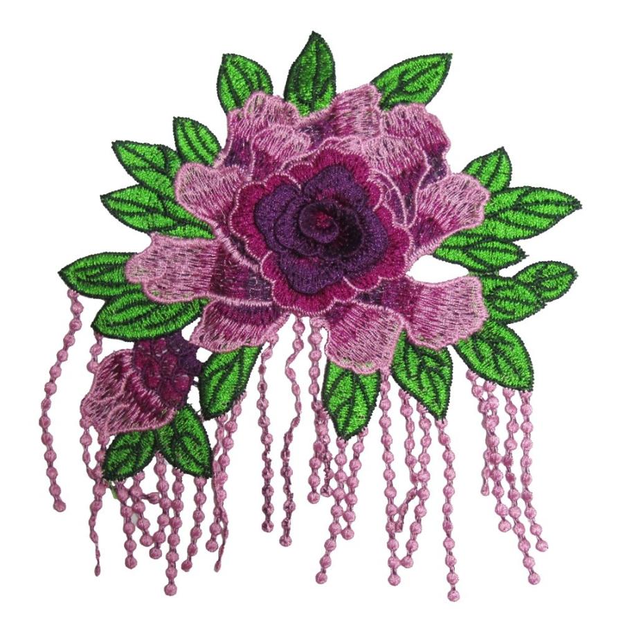 ワッペン 花 刺繍 紫 オナモミズハウス 通販 Yahoo ショッピング