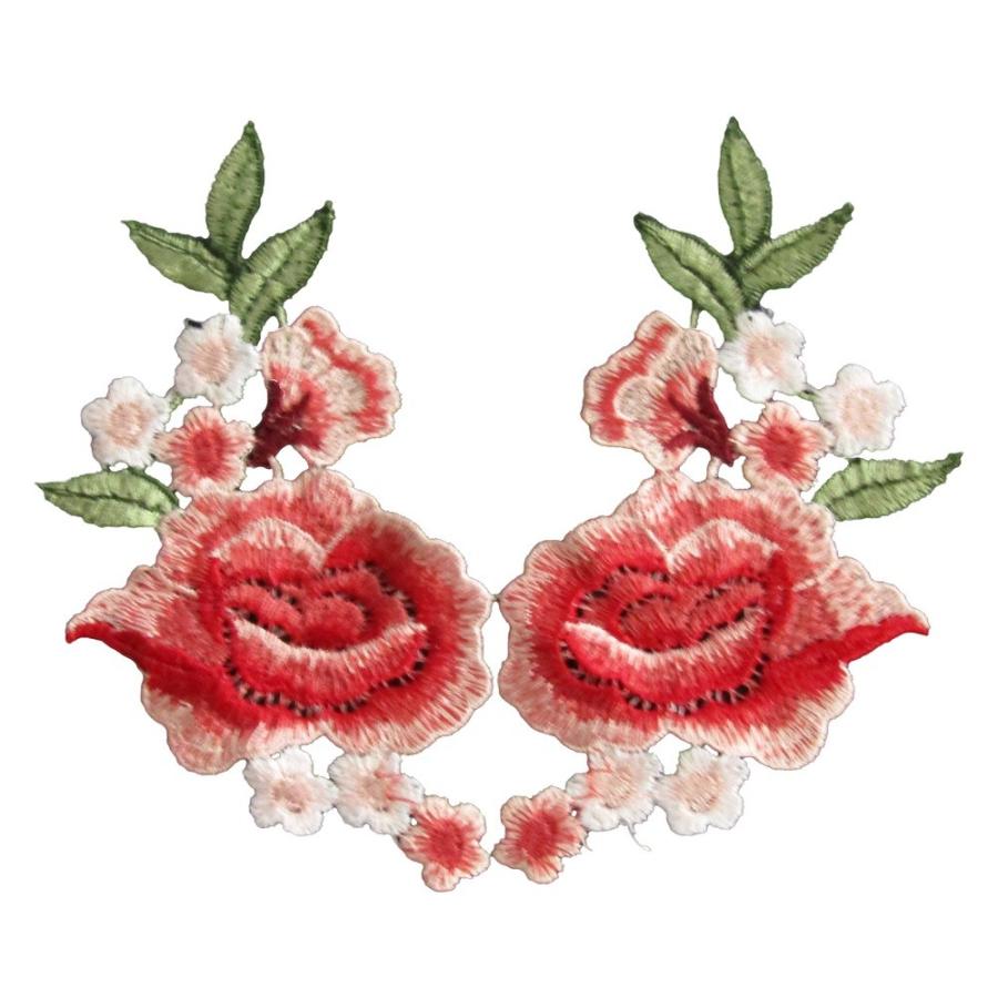 ワッペン 花 刺繍 33 赤白 オナモミズハウス 通販 Yahoo ショッピング