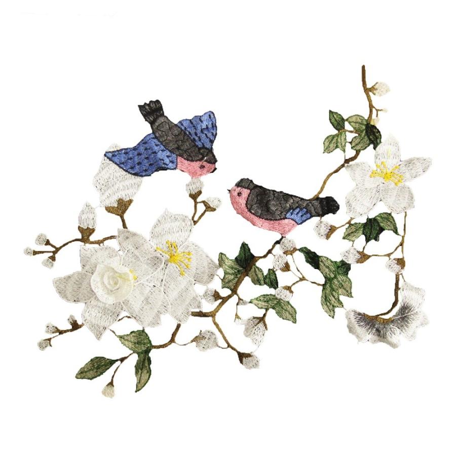 ワッペン 花 刺繍 47 白 オナモミズハウス 通販 Yahoo ショッピング