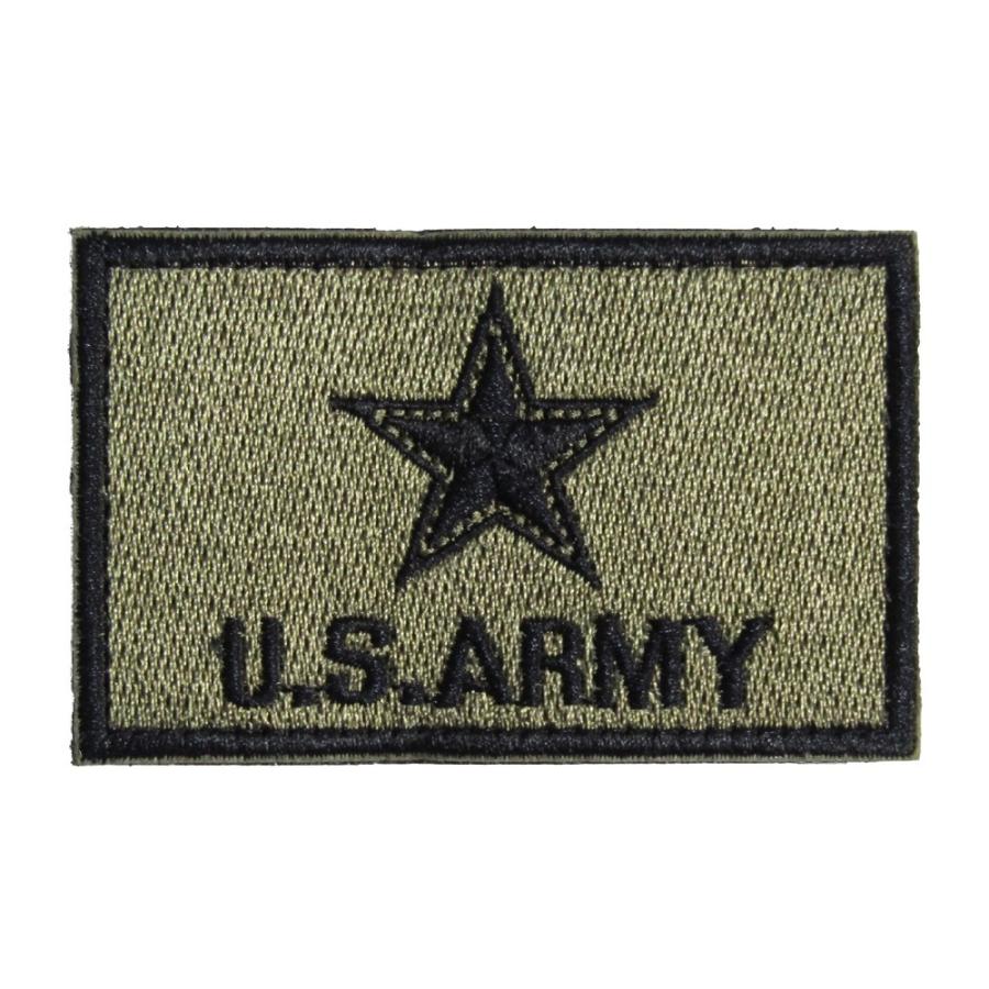 ベルクロワッペン ミリタリー US ARMY ワンスター 緑 3 : オナモミ