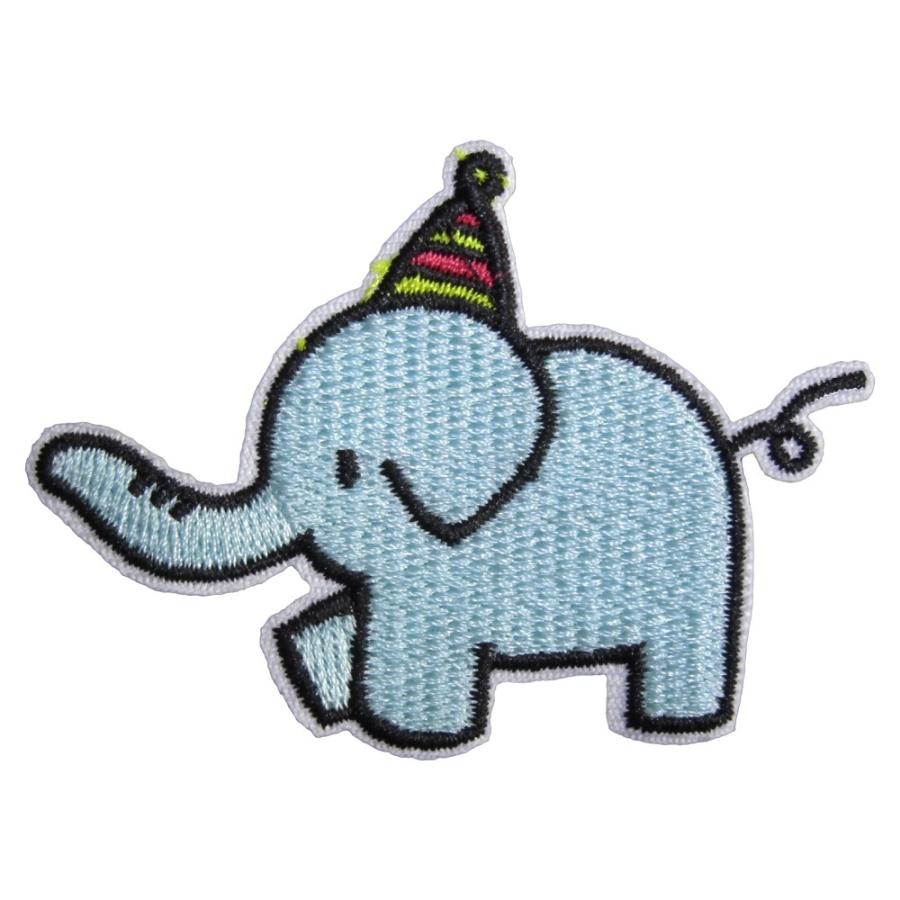 アイロンワッペン 刺繍 動物 ゾウ 1 オナモミズハウス 通販 Yahoo ショッピング