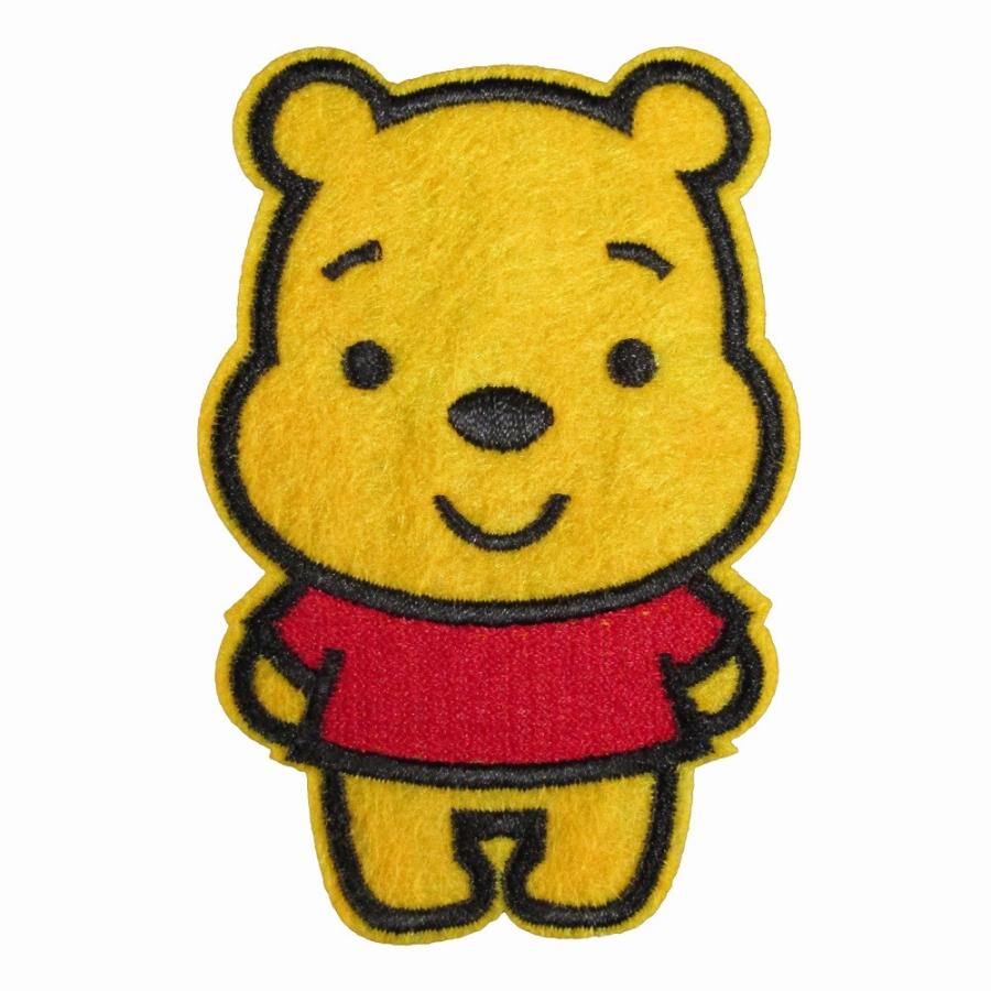 在庫限り‼️もこもこワッペン プーさんアイロンワッペン