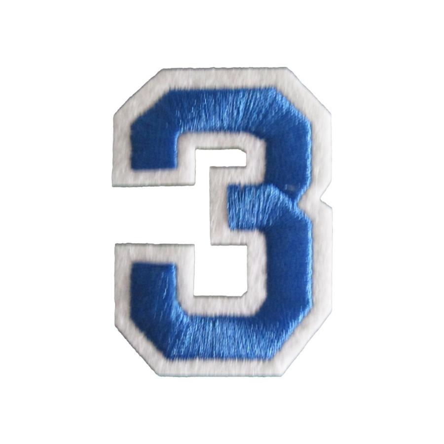 アイロンワッペン 数字 青 刺繍 : オナモミズハウス - 通販 - Yahoo