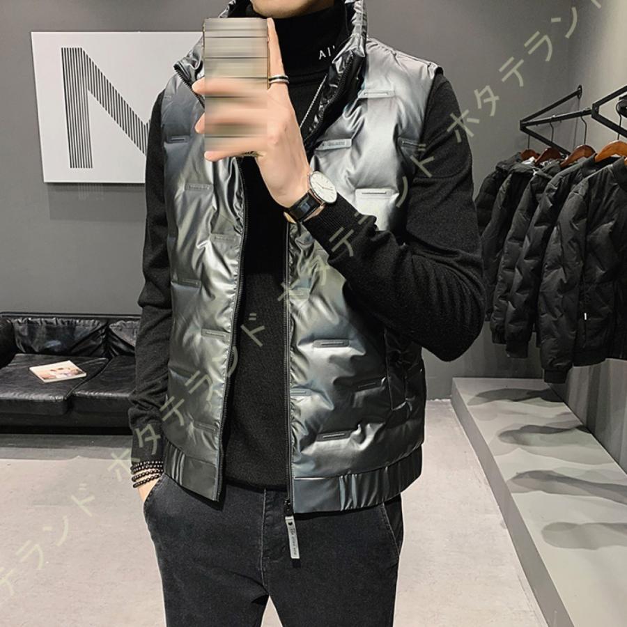 でおすすめアイテム ダウンベスト メンズ コート ダウンジャケット 中綿ベスト ダウンベスト メンズ 中綿ベスト 暖かい 保温性 防寒対策 防寒 軽量 厚手 おしゃれ 無地 ショート丈 ス トップ ベスト 冬 アウター コート ダウンジャケット ジャケット Aliuminium Lt