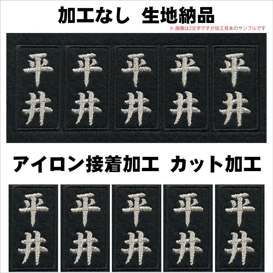 送料無料 5枚入 7文字限定 ネーム刺繍 セミオーダー ワッペン アイロン