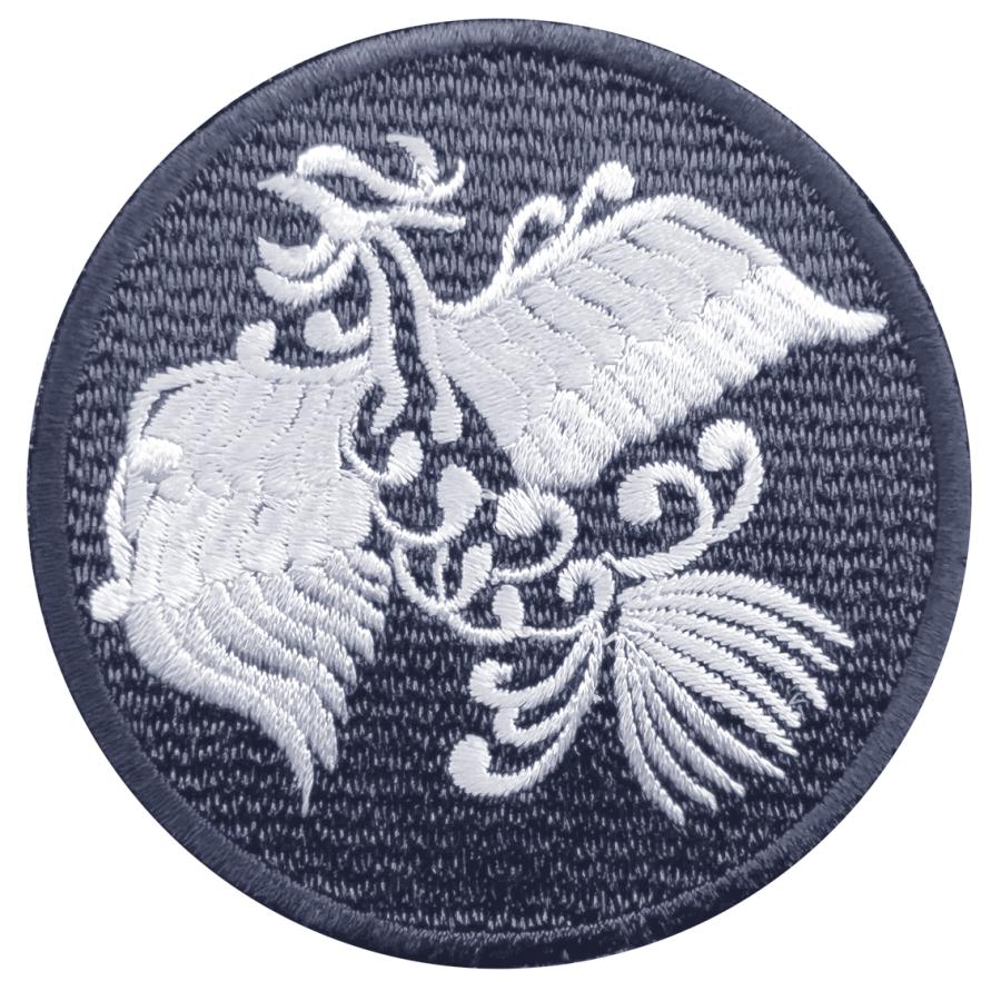 家紋127】有職鳳凰 家紋 ワッペン【ゆうパケット配送対象商品】 : 刺繍