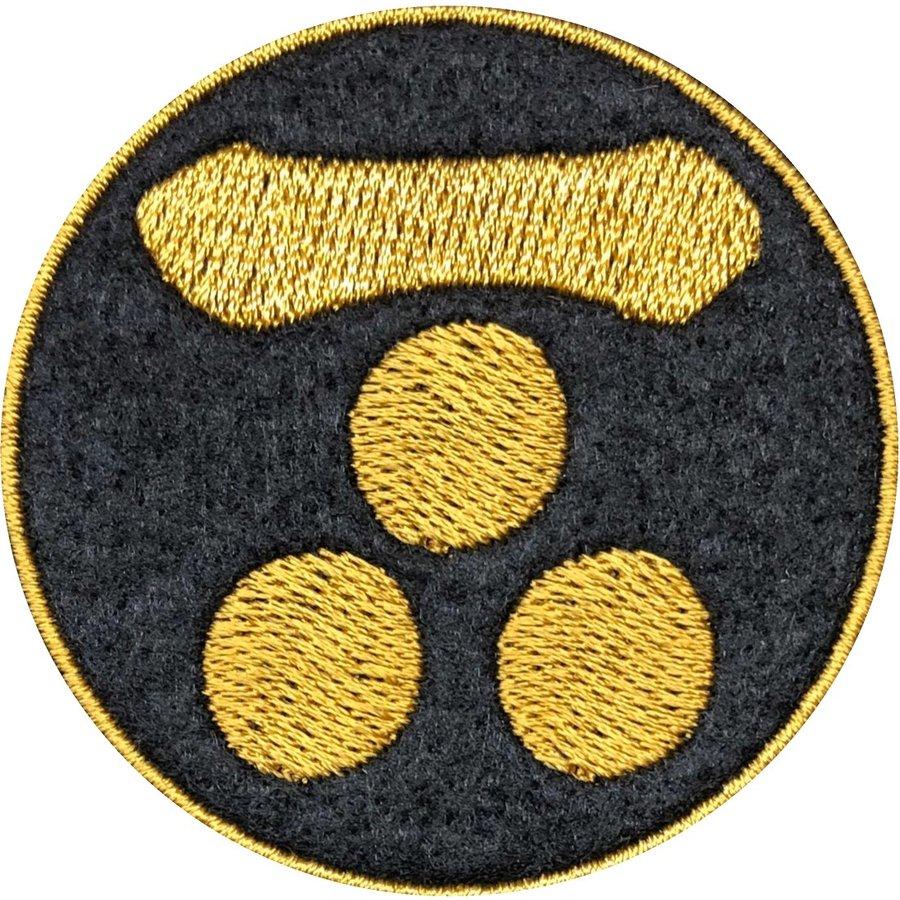 家紋20】一文字三つ星（いちもんじみつぼし） 毛利家 家紋 ワッペン