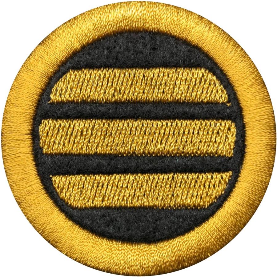 家紋27】引両紋(丸に離れ三つ引き）家紋 ワッペン【ゆうパケット配送