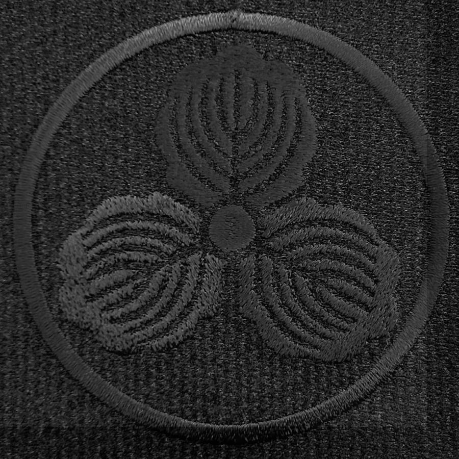 家紋38】三つ柏（みつかしわ）丸に三つ柏 ワッペン【ゆうパケット配送