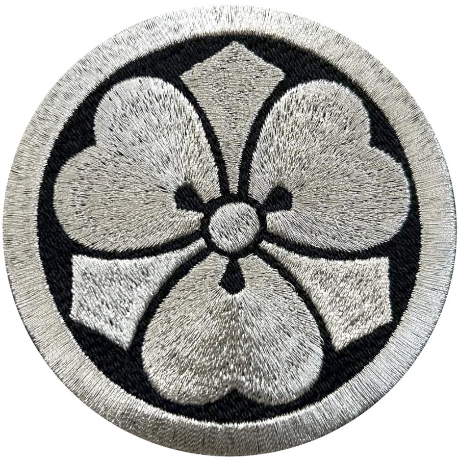 家紋41】丸に剣片喰 けんかたばみ 家紋 ワッペン【ゆうパケット配送