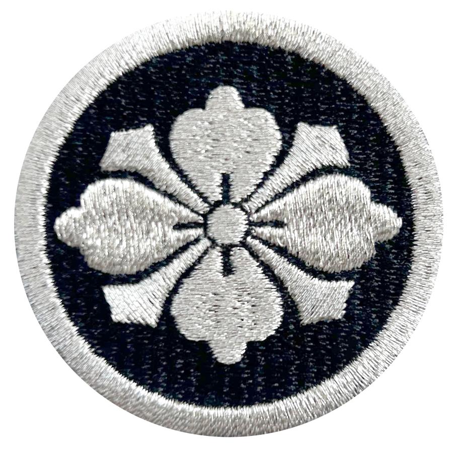 家紋42】丸に剣花菱 勝 海舟 家紋 ワッペン【ゆうパケット配送