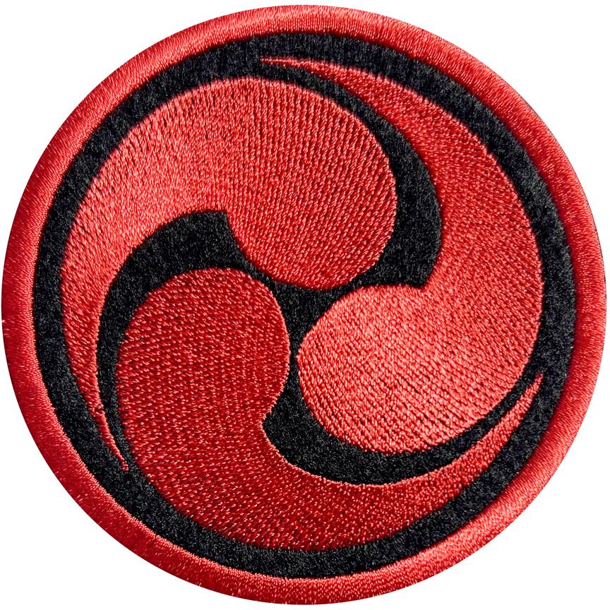 家紋5】 丸に左三つ巴 ワッペン【ゆうパケット配送対象商品】 : 刺繍屋