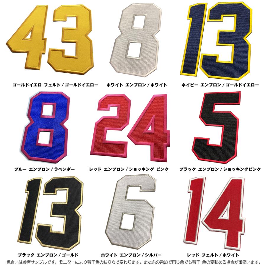 ☆ジャージー書体☆ 英字 数字 ワッペン 4〜23cm 190円〜 ジャージー