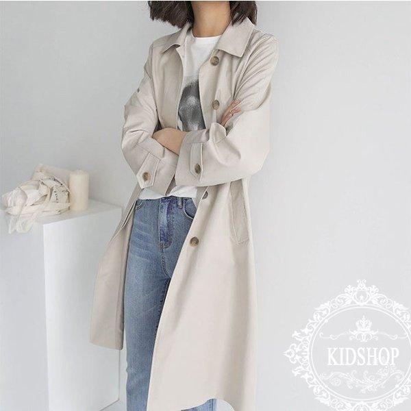 レディーストレンチコートチェスターコートスプリングコートカジュアルゆったり無地アウター新作登場