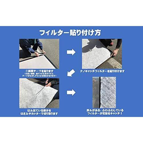 一番の 網戸用 ブロック 砂埃 96 8 花粉 ナノキャッチフィルター 日本製 約１メートルｘ約２メートル 両面テープ 日本製 付 サンエス製 網戸 玄関網戸 Www Propac Ma