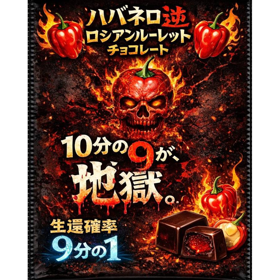 ハバネロ逆ロシアンチョコレート 激辛確率9/10 ☆食べるまで